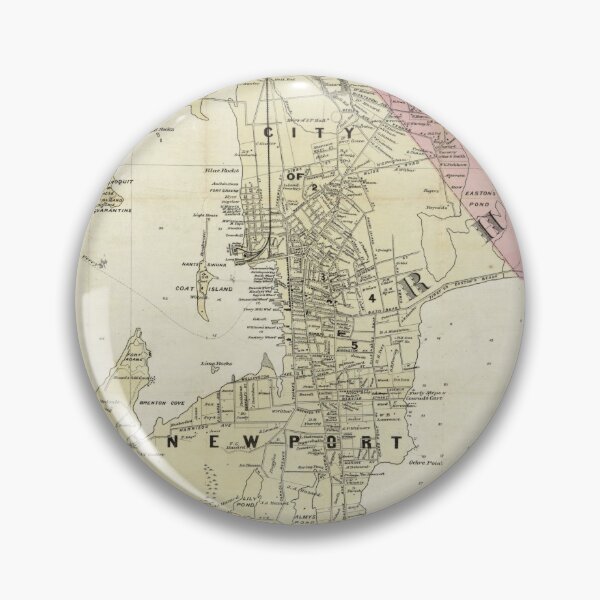 Item preview, Vintage Newport RI Environs Map (1870) designed and sold by BravuraMedia.