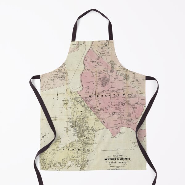 Item preview, Vintage Newport RI Environs Map (1870) designed and sold by BravuraMedia.