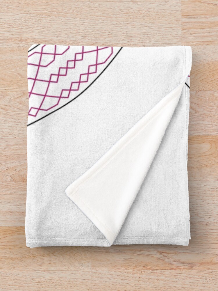 Alternate view of Stedman Triples Method Wreath — Blanket (Red) Throw Blanket