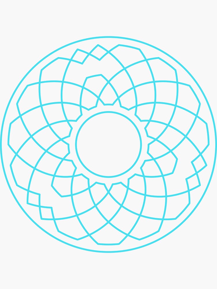 Grandsire Doubles Method Wreath — Stickers (Blue) by RingingRoom