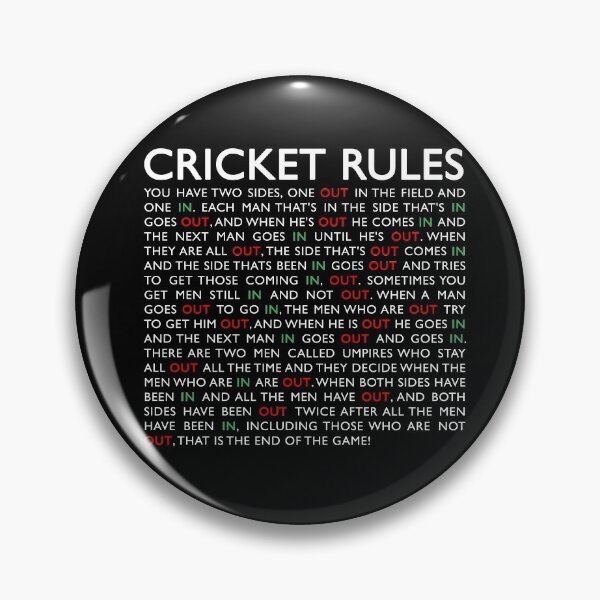 Item preview, Cricket Rules designed and sold by isstgeschichte.