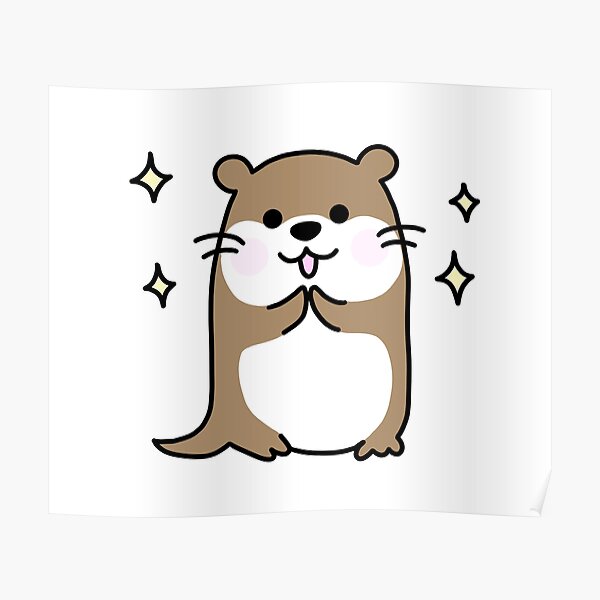 Posters Nutria Marina Kawaii Redbubble