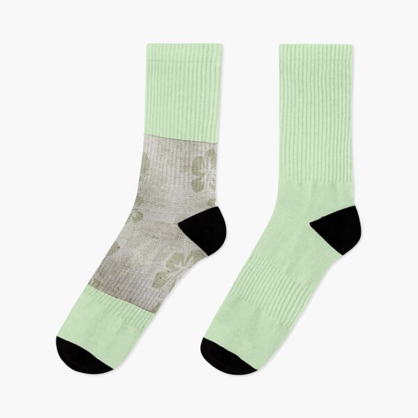 Item preview, Hibiscus pale green soft grey pattern designed and sold by Aquila Light Pictures.