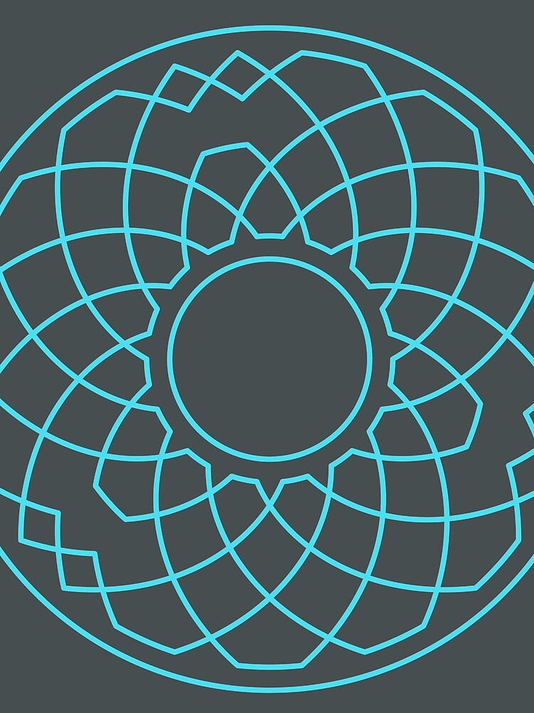 Grandsire Doubles Method Wreath — Scarf (Blue) by RingingRoom