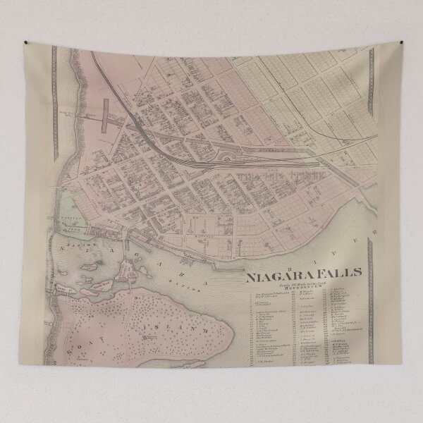Item preview, Vintage Map of Niagara Falls NY (1875) designed and sold by BravuraMedia.