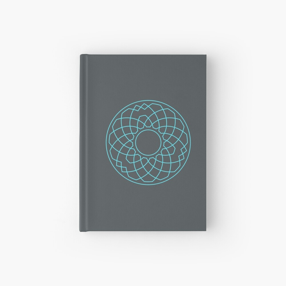 Grandsire Doubles Method Wreath — Notebook (Blue) Hardcover Journal