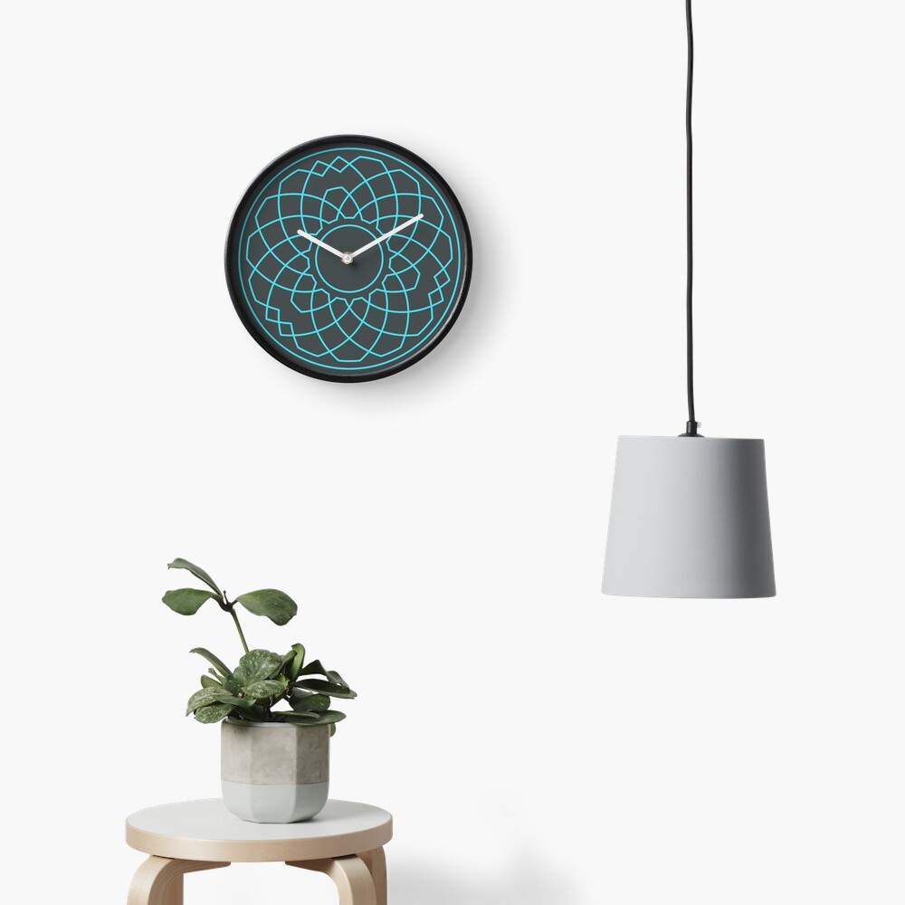 Grandsire Doubles Method Wreath — Clock (Blue) Clock