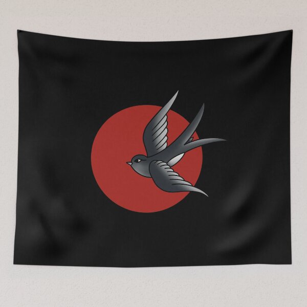 Item preview, Traditional Swallow Tattoo designed and sold by hugoncalves.