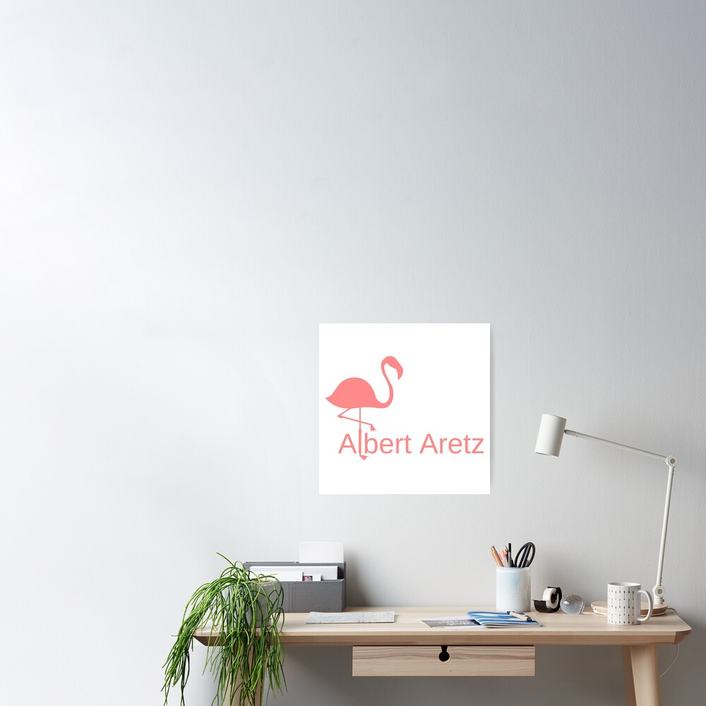 Albert Aretz Flamingo Youtube Poster By Byitnow Redbubble - how to make t shirts on roblox mainly for mobile youtube