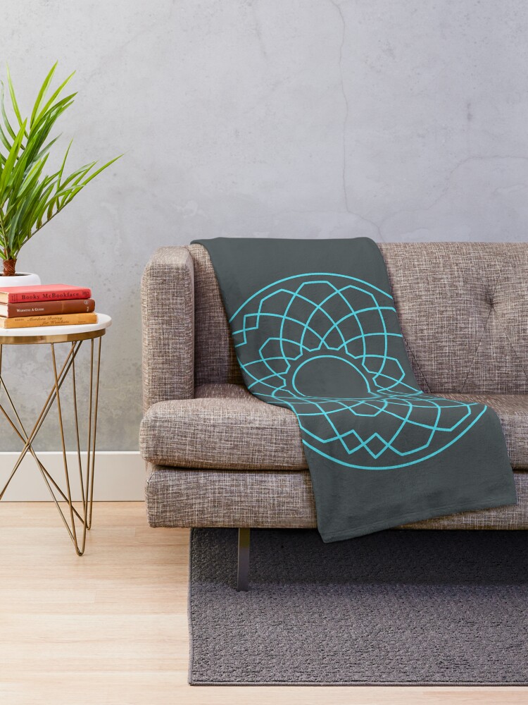 Alternate view of Grandsire Doubles Method Wreath — Blanket (Blue) Throw Blanket