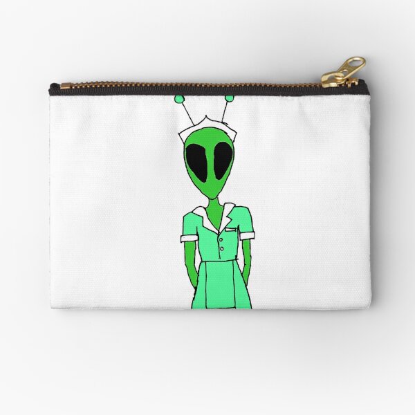 Alien Zipper Pouches Redbubble - alien homind armor suit roblox