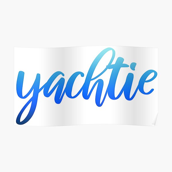 yachtie-blue-gradient-script-poster-by-lizzyhanna-redbubble