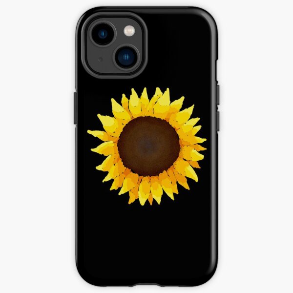 Sunflower - Black iPhone Tough Case