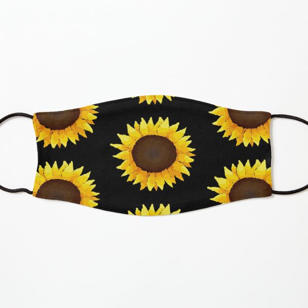 Sunflower - Black Kids Mask