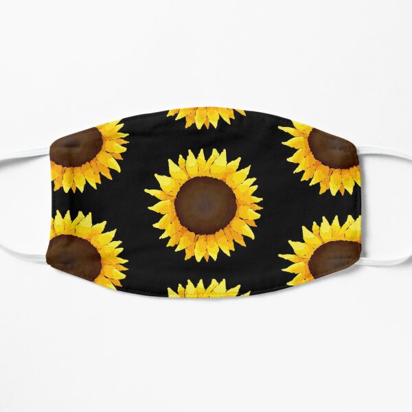 Sunflower - Black Flat Mask