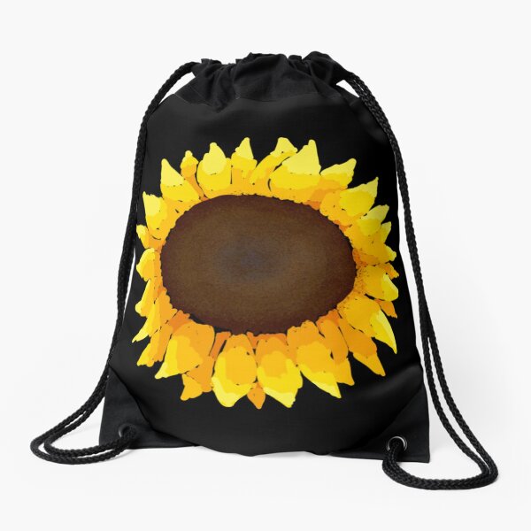 Sunflower - Black Drawstring Bag