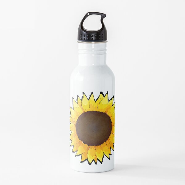 Sunflower - Black Water Bottle
