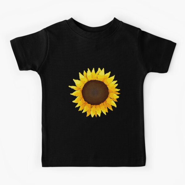 Sunflower - Black Kids T-Shirt