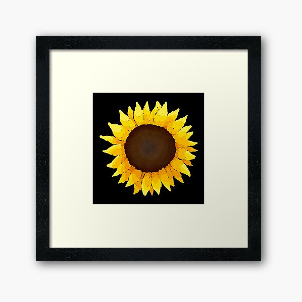 Sunflower - Black Framed Art Print