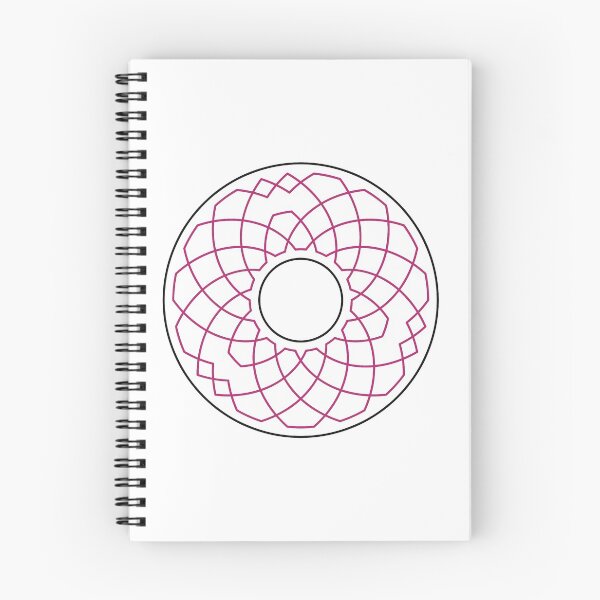 Item preview, Grandsire Doubles Method Wreath — Notebook (Red) designed and sold by RingingRoom.