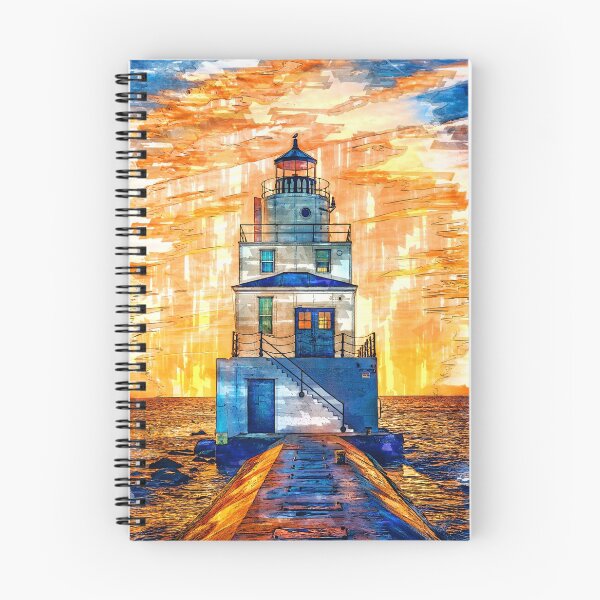 Item preview, Lighthouse Sunset USA - For Lighthouse Lovers designed and sold by ColortrixArt.
