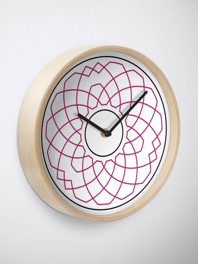 Thumbnail 2 of 4, Clock, Grandsire Doubles Method Wreath — Clock (Red) designed and sold by RingingRoom.