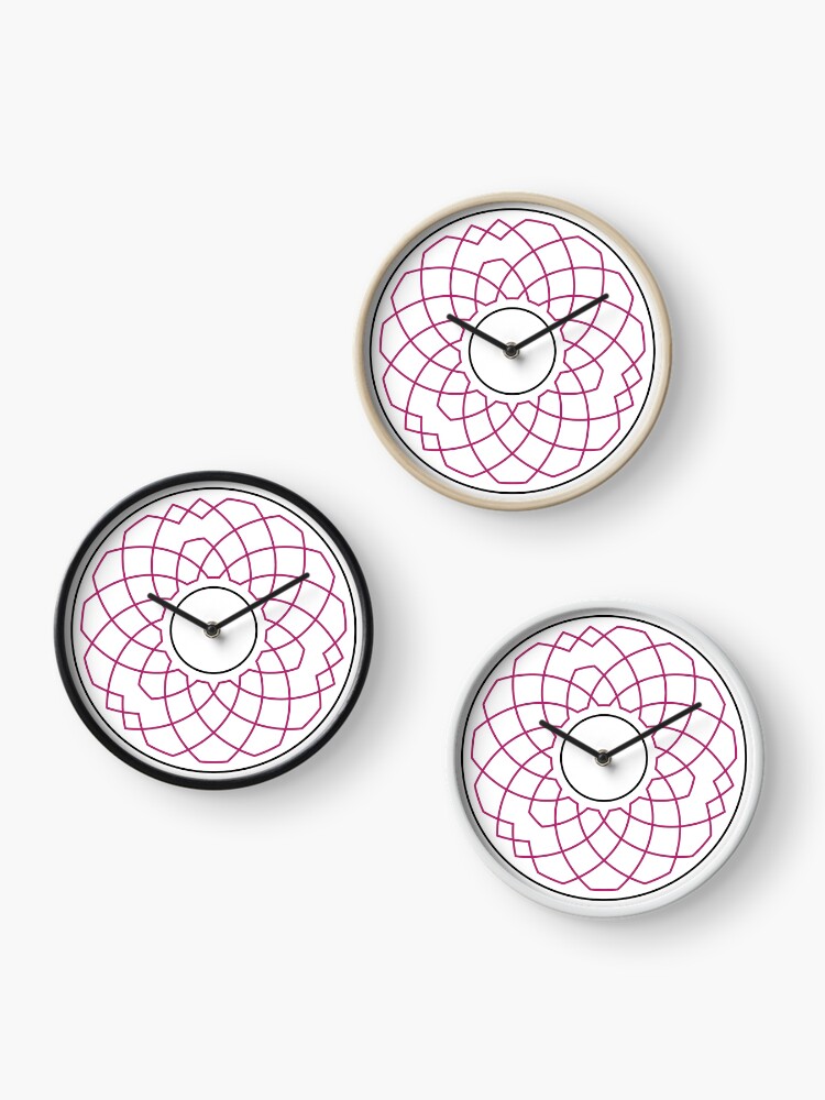 Thumbnail 3 of 4, Clock, Grandsire Doubles Method Wreath — Clock (Red) designed and sold by RingingRoom.