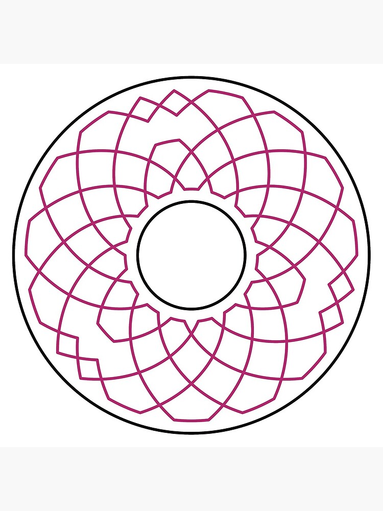 Thumbnail 4 of 4, Clock, Grandsire Doubles Method Wreath — Clock (Red) designed and sold by RingingRoom.