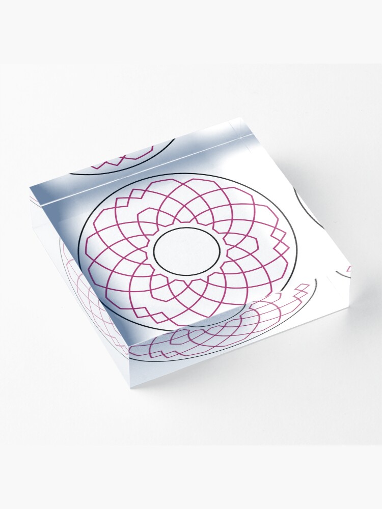 Alternate view of Grandsire Doubles Method Wreath — Coasters (Red) Acrylic Block