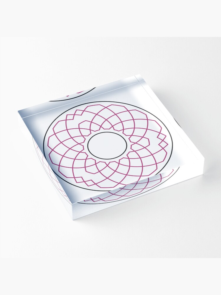 Alternate view of Grandsire Doubles Method Wreath — Coasters (Red) Acrylic Block