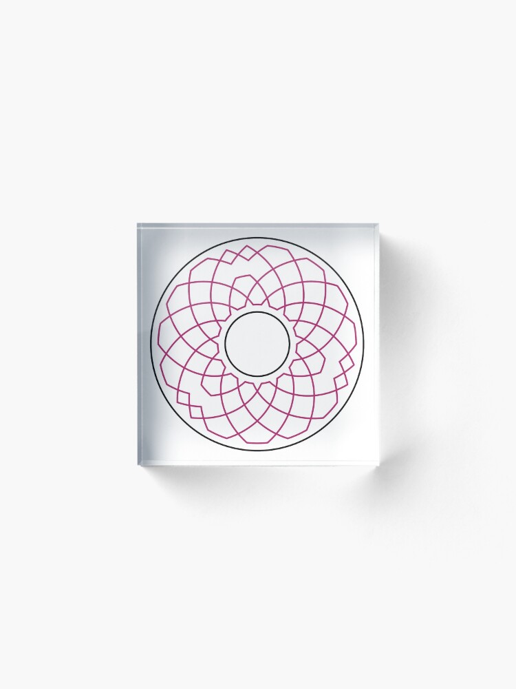 Alternate view of Grandsire Doubles Method Wreath — Coasters (Red) Acrylic Block