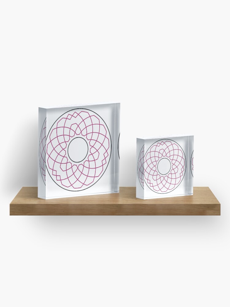 Alternate view of Grandsire Doubles Method Wreath — Coasters (Red) Acrylic Block