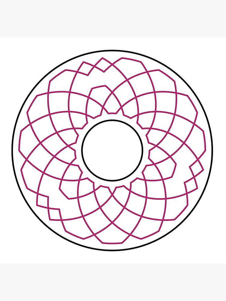 Grandsire Doubles Method Wreath — Coasters (Red) by RingingRoom