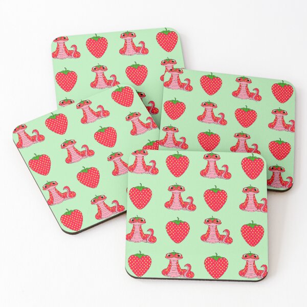 Item preview, Strawberry Snake Pattern (Green) designed and sold by GreySkiesArt.