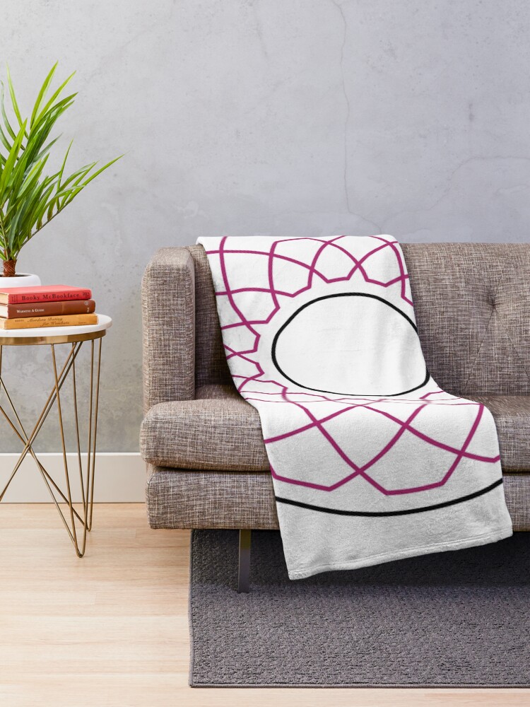 Alternate view of Grandsire Doubles Method Wreath —Blanket (Red) Throw Blanket