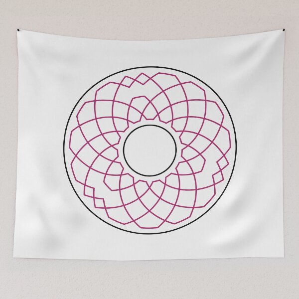 Item preview, Grandsire Doubles Method Wreath —Blanket (Red) designed and sold by RingingRoom.