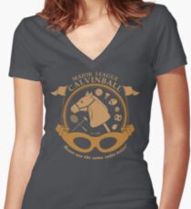 Major League Calvinball Women's Fitted V-Neck T-Shirt