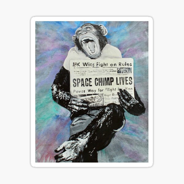 "Ham The Space Chimp" Sticker for Sale by Skennedy56 Redbubble