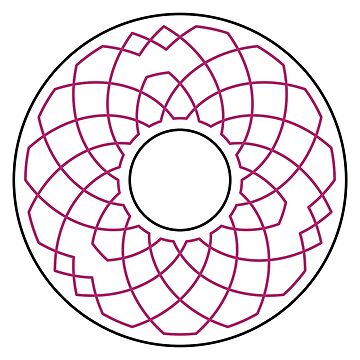 Artwork thumbnail, Grandsire Doubles Method Wreath —Pin (Red) by RingingRoom