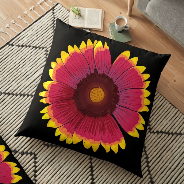 Arizona Sun - Black Floor Pillow