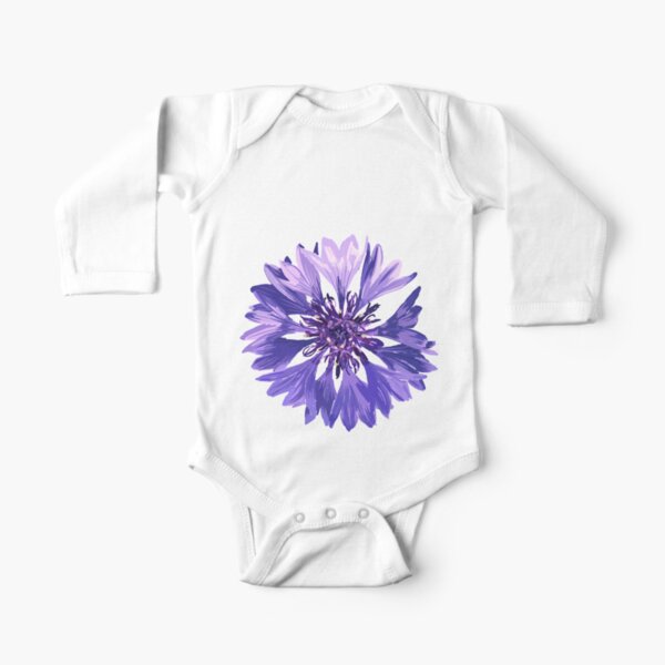 Mountain Cornflower Long Sleeve Baby One-Piece