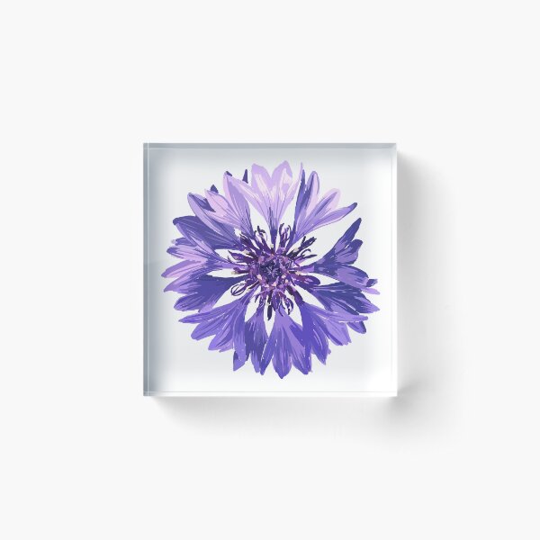Mountain Cornflower Acrylic Block