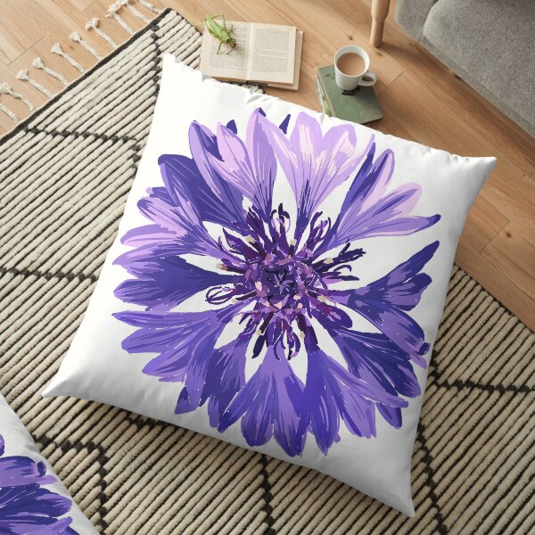 Mountain Cornflower Floor Pillow