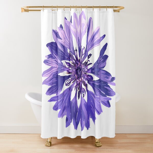 Mountain Cornflower Shower Curtain