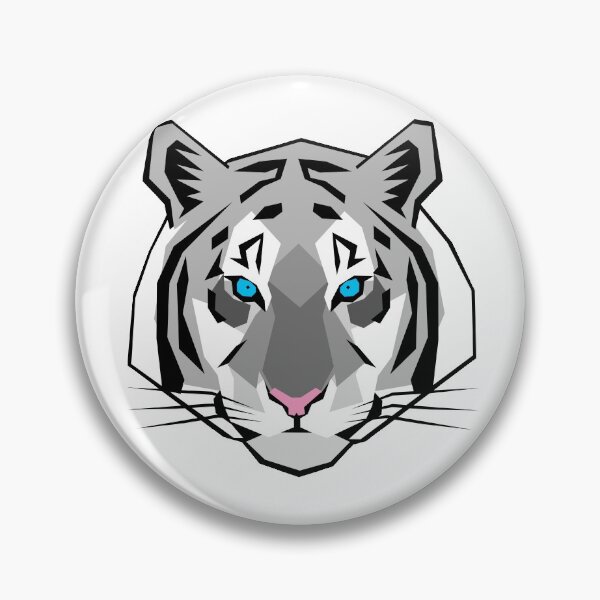 Item preview, White Tiger Geometric Art designed and sold by WildByNature.