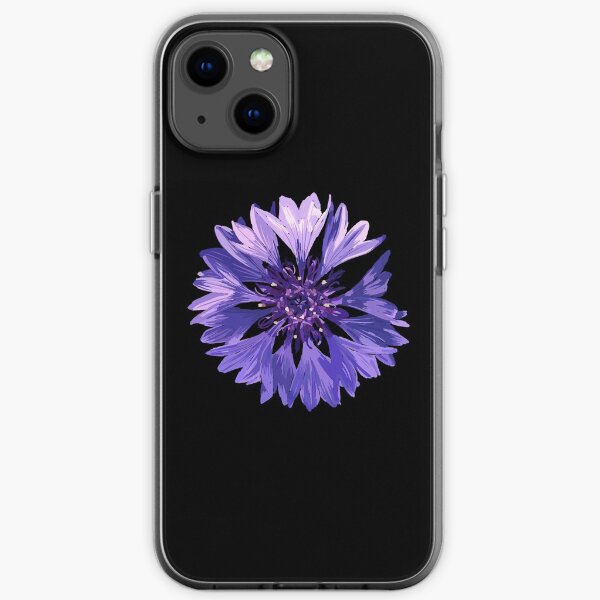 Mountain Cornflower - Black iPhone Soft Case