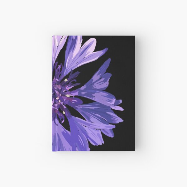 Mountain Cornflower - Black  Hardcover Journal
