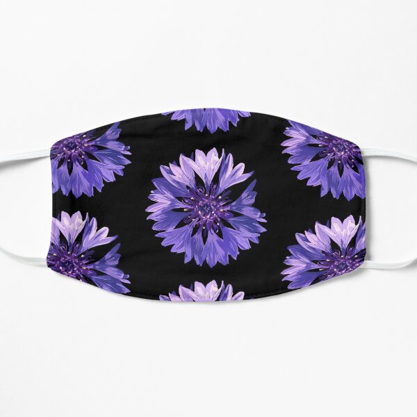 Mountain Cornflower - Black Flat Mask