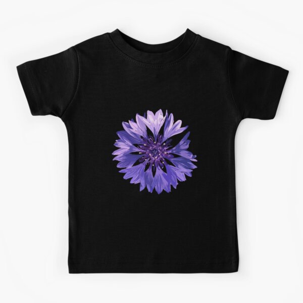 Mountain Cornflower - Black Kids T-Shirt