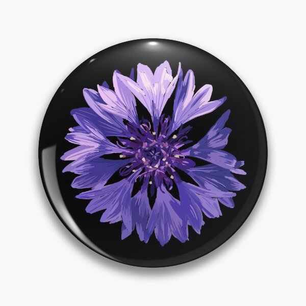 Mountain Cornflower - Black Pin